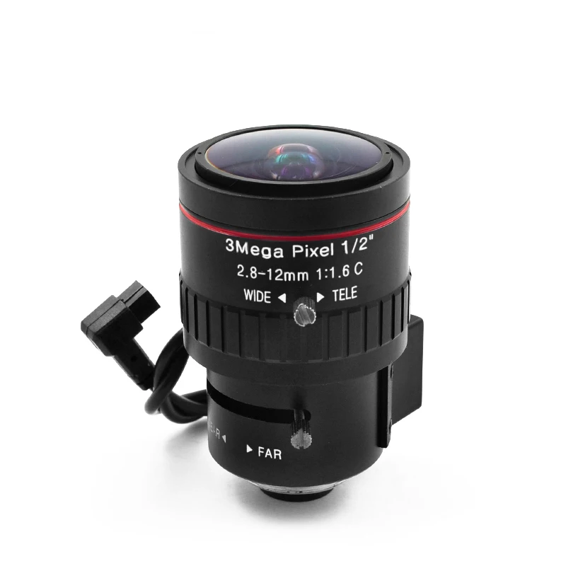 Дорожный объектив для видеонаблюдения 2 8-12 мм ручной зум 1/2 дюйма 3 миллиона