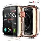 Чехол для Apple Watch series 7 6 5 4 SE 41 мм 45 мм 44 мм 40 мм Iwatch 3 Чехол 42 мм 38 мм полный бампер из ТПУ Защита для экрана аксессуары