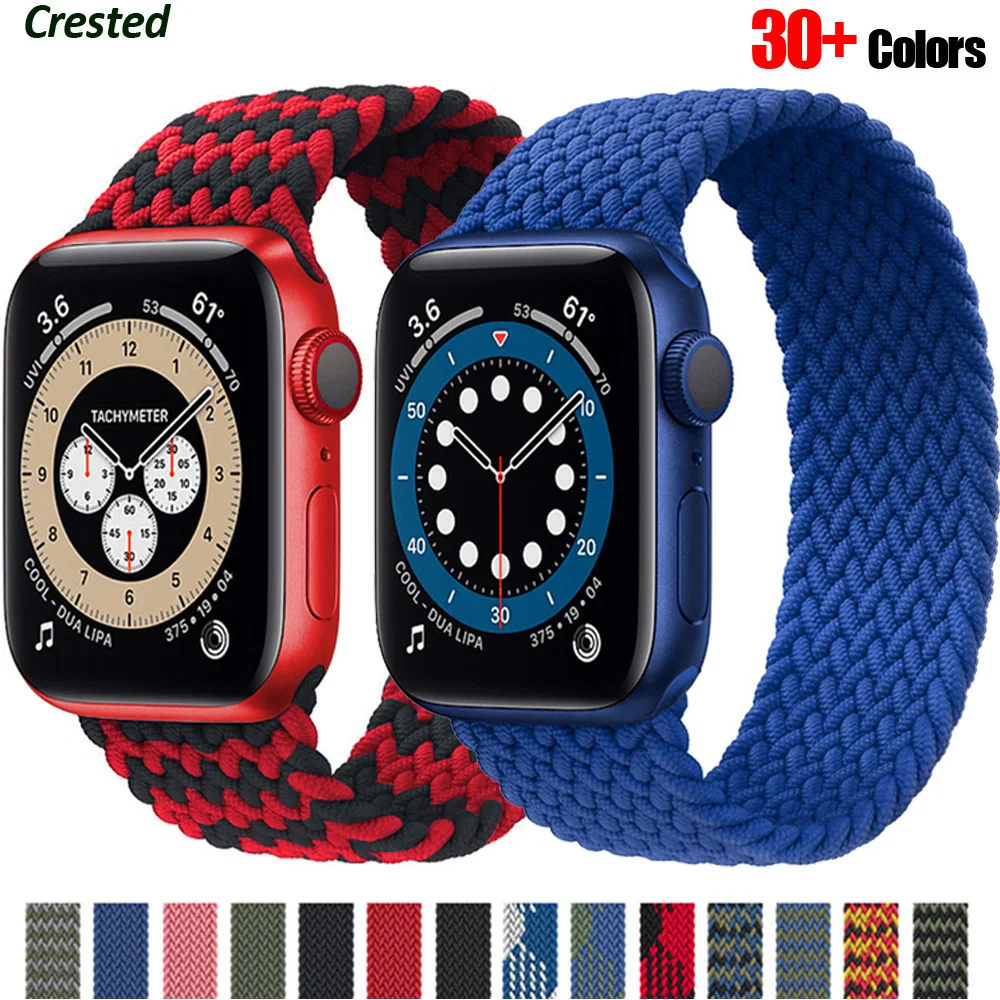Ремешок плетеный нейлоновый для Apple watch band 44 мм 40 38 42 мм|Ремешки часов| |