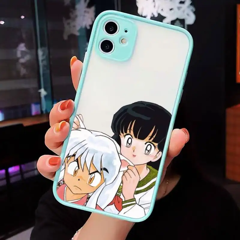 

Anime Inuyasha Higurash Phone Cases Matte Transparent for iPhone 7 8 11 12 s mini pro X XS XR MAX Plus cover funda