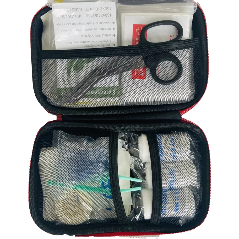 28Pcs Portable First Aid Kit Travel Outdoor Camping Home Household Emergency Bag Band Aid Bandage Treatment Pack Survival Kit