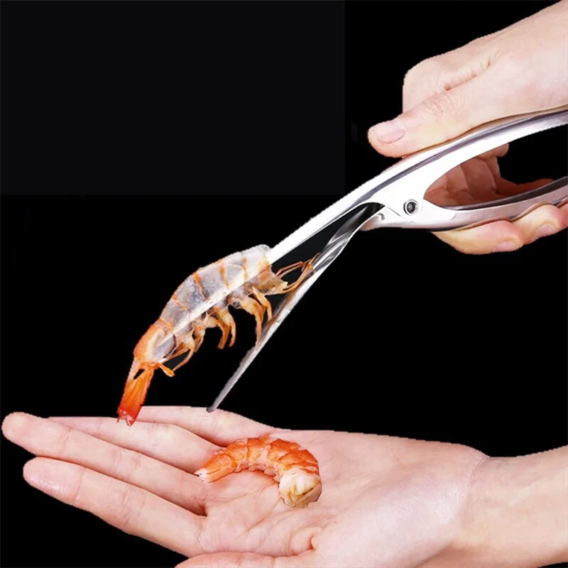 

shrimp deveiners peeler Stainless Steel Shrimp Prawn Peeler Seafood Peeling Device Machine Knife Creative Kitchen Cooking Tools