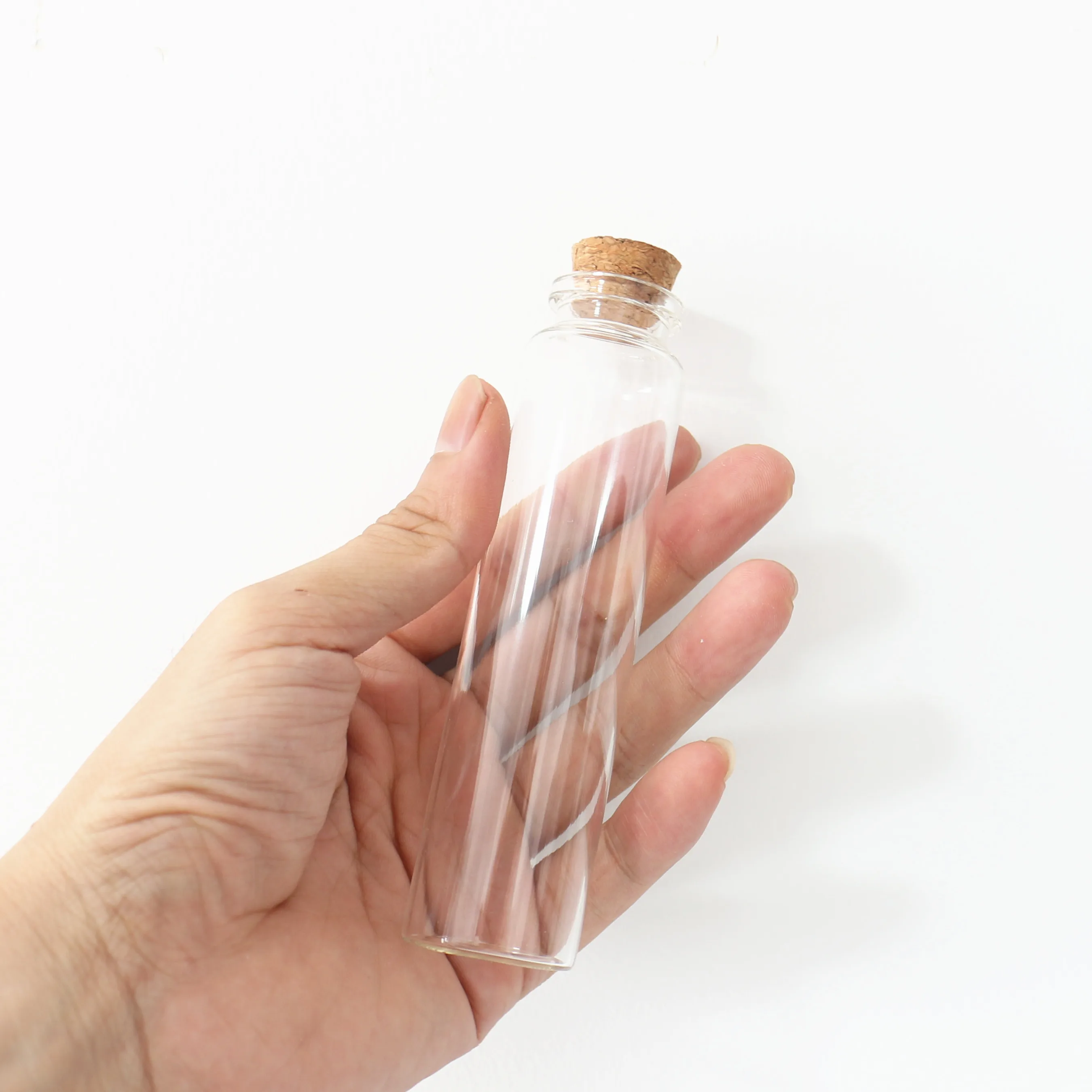 24 Pcs/lot 16*30*120mm 60ml Glass Bottle Stopper Test Tube Glass Jars Corks Bottles Containers Vial DIY Crafts Wedding Gift
