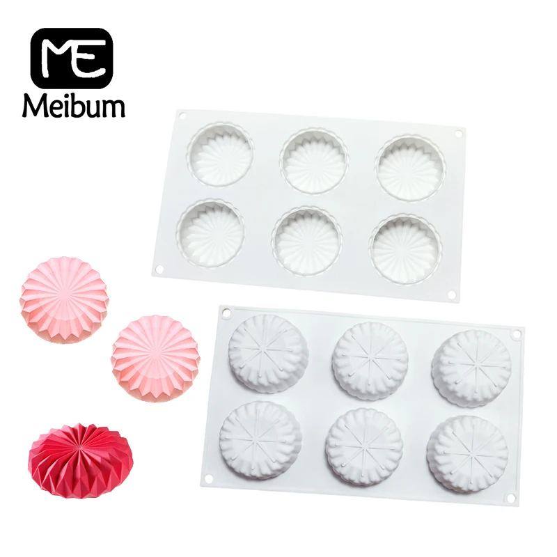 Meibum 6 Полость оригами круглая форма французская силиконовая для десертов DIY