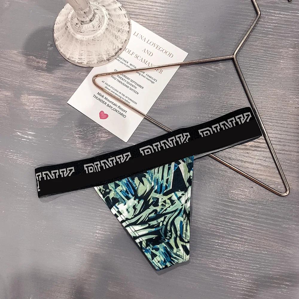 Стринги женские с заниженной талией пикантное нижнее белье из хлопка бесшовные