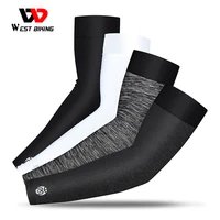 west biking sports arm sleeves ice fabric uv protection cycling running basketball arm warmer outdoor fitness compression sleeve