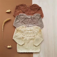 soor ploom kids knit thin sweater fit srping and autumn toddler girl beautiful sweater beige brown girl long sleeve top brand