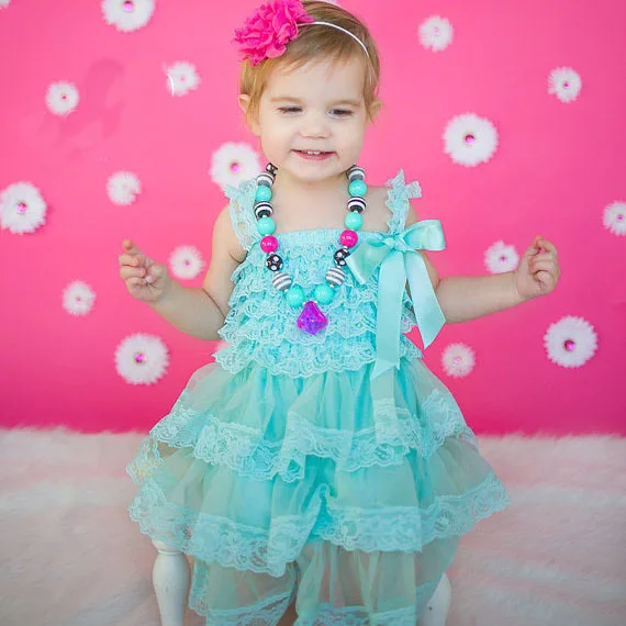 Карамельный цвет платье для девочек Одежда малышей с кружевными оборками