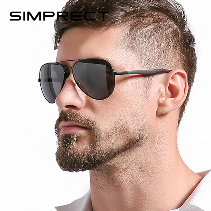 Мужские поляризационные солнцезащитные очки SIMPRECT TR90 2021 UV400 высокое качество