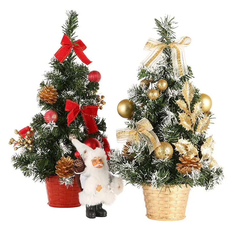 Рождественские украшения для деревьев 20 см/30 см/40 см/50 см/60 см сосновые фестиваль елка домашний вечерние украшения