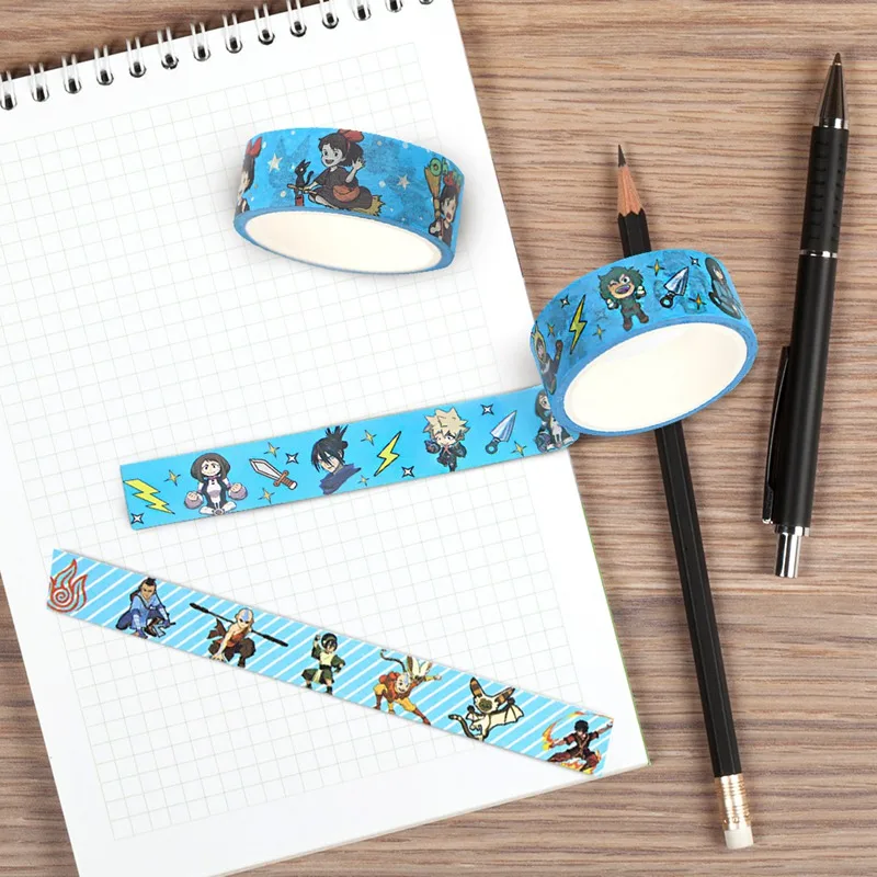 

Anime My Hero Academia Washi Tape Cool Cartoon Washi Stationery Tape Masking Adhesive Tapes Scrapbooking Tape 1.5CMX5M