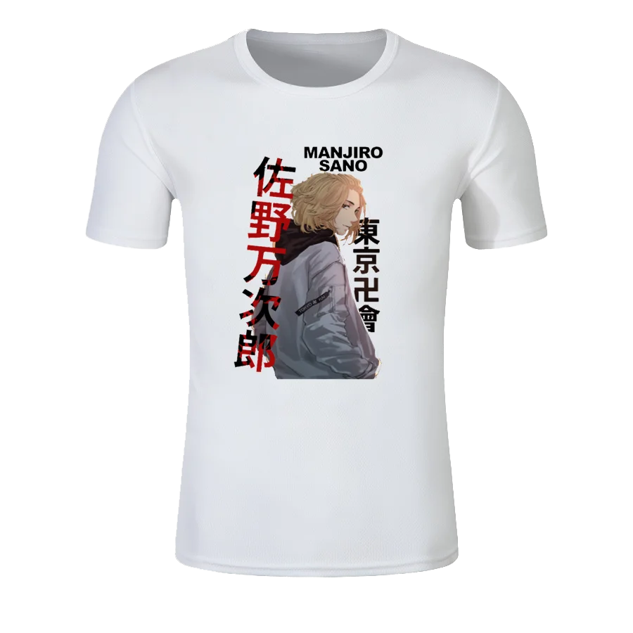 

Custom Summer Tokyo Revengers Manjiro Sano Mikey TP 7 Quick Dry T-shirt 100% Polyester Couple Style Round Neck Jogging T-Shirt