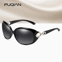 fuqian brand design vintage oversized polarized sunglasses women luxury big oval plastic ladies driving sun glassses uv400