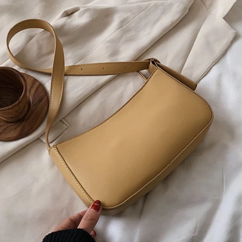 

Shoulder Bags for Women 2022 Simple Handbags and Purses Female Travel Totes Cute Small PU Leather Solid Color Cell Phone Pocket