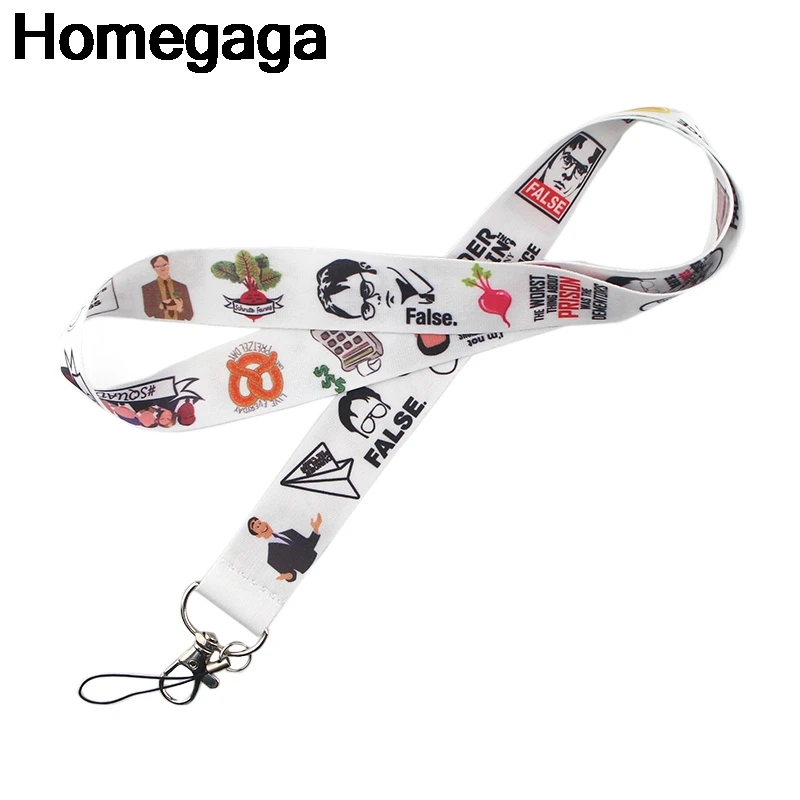 Homegaga офис ТВ шоу 90s аксессуары для ключей для безопасности, защиты телефона USB держатель удостоверения личности ключевой ремень шнур с этикеткой D2280