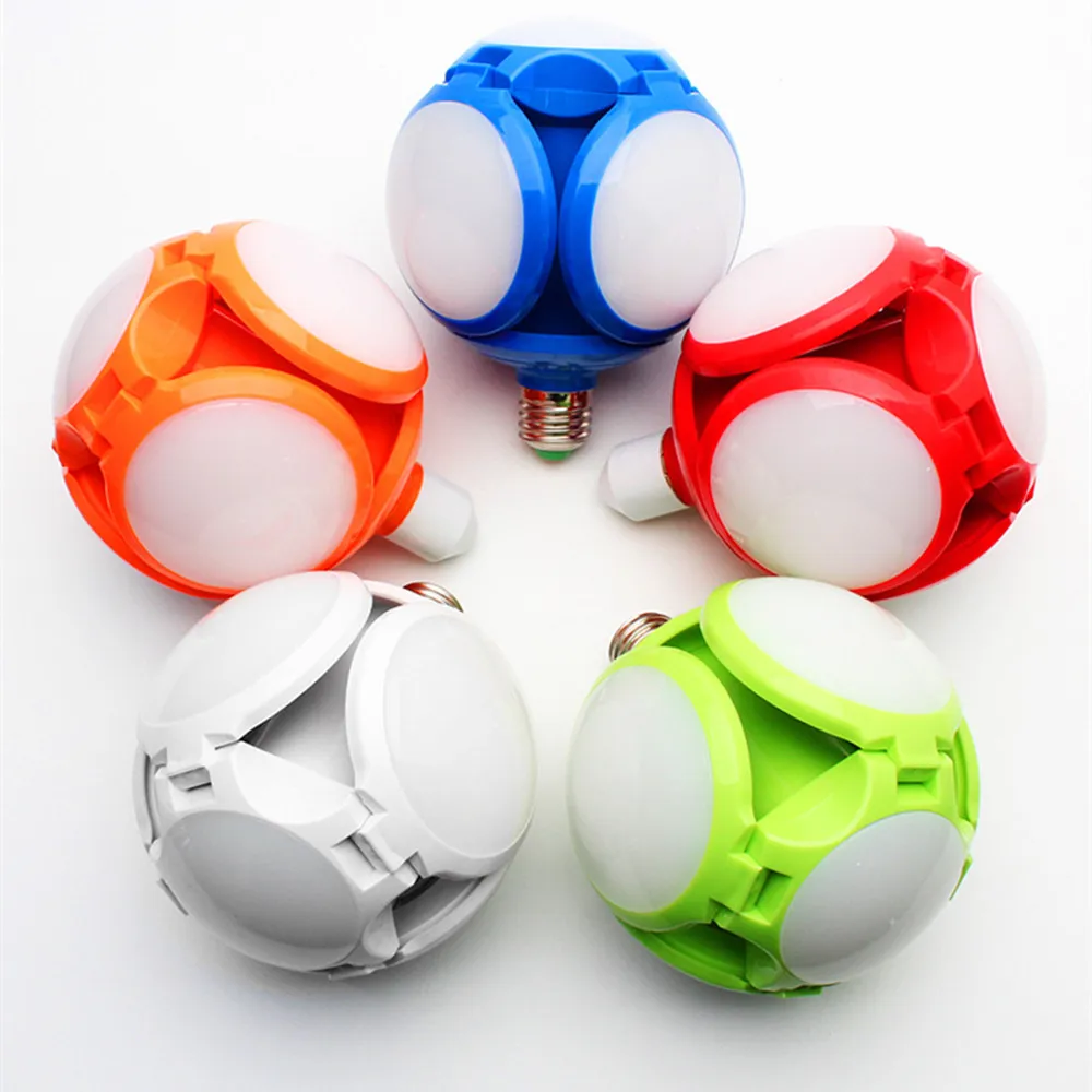 Оригинальная Светодиодная лампа E27/B22 в виде футбольного мяча складная