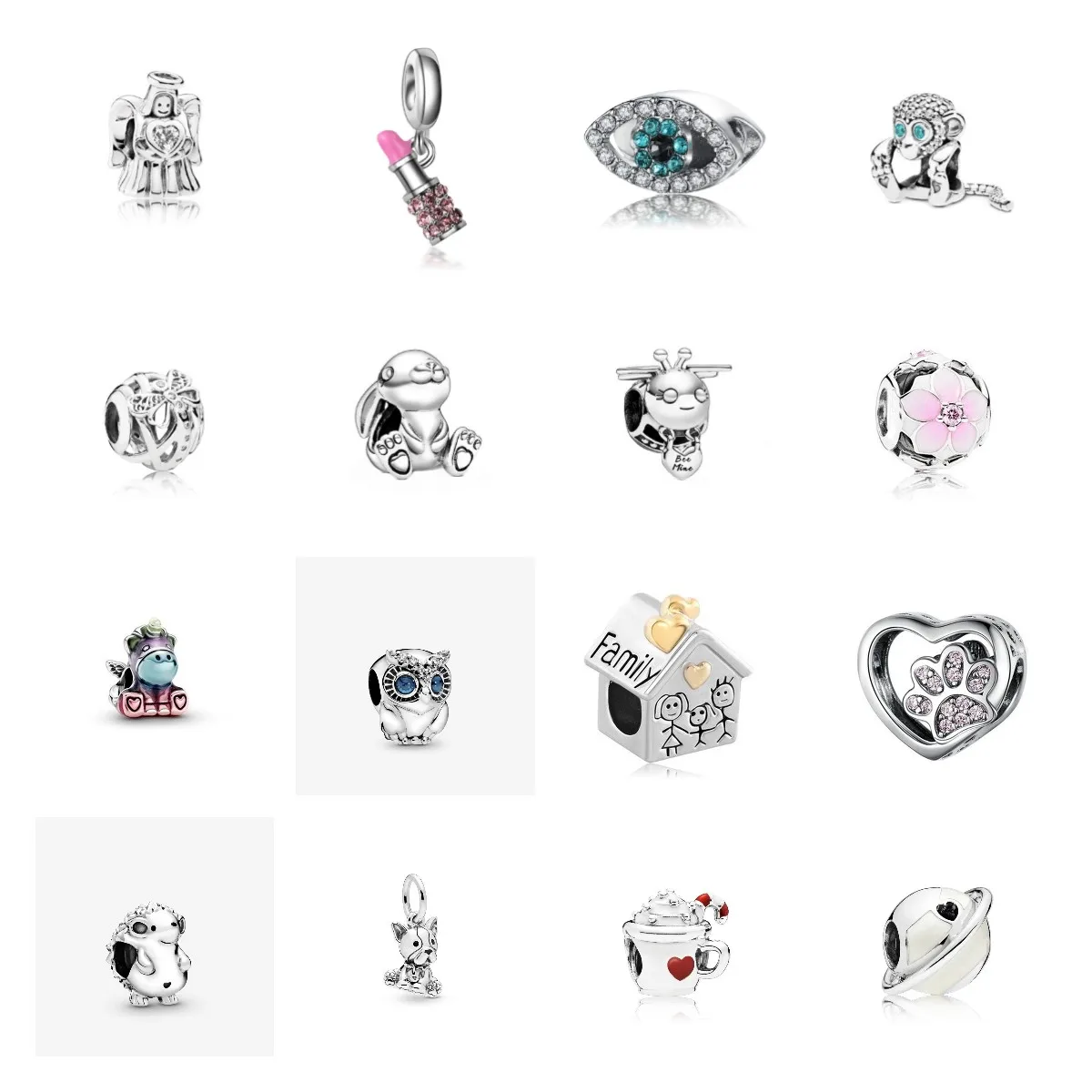 

2021 latest 925 Sterling Silver Animal tea cup is suitable for Pandora Charm Bracelet, which is specially made for women's DIY