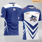 Униформа CF для киберспорта, белая игровая футболка с акулами, игровая футболка для фанатов по индивидуальному заказу, футболка с именем для мужчин и женщин, футболка