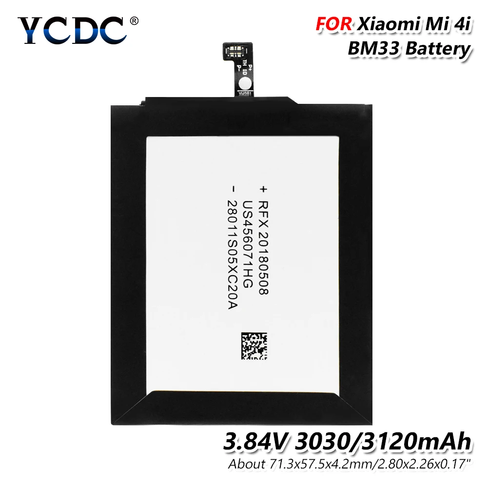 Универсальная аккумуляторная батарея BM33 3 84 V 3120mAh BM 33 Li Po для Xiaomi Mi 4i Mi4i литий