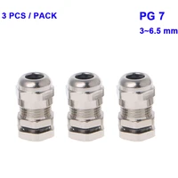 3 pcs pg7 nickel plated brass cable gland with locknut waterproof ip68 globally approved