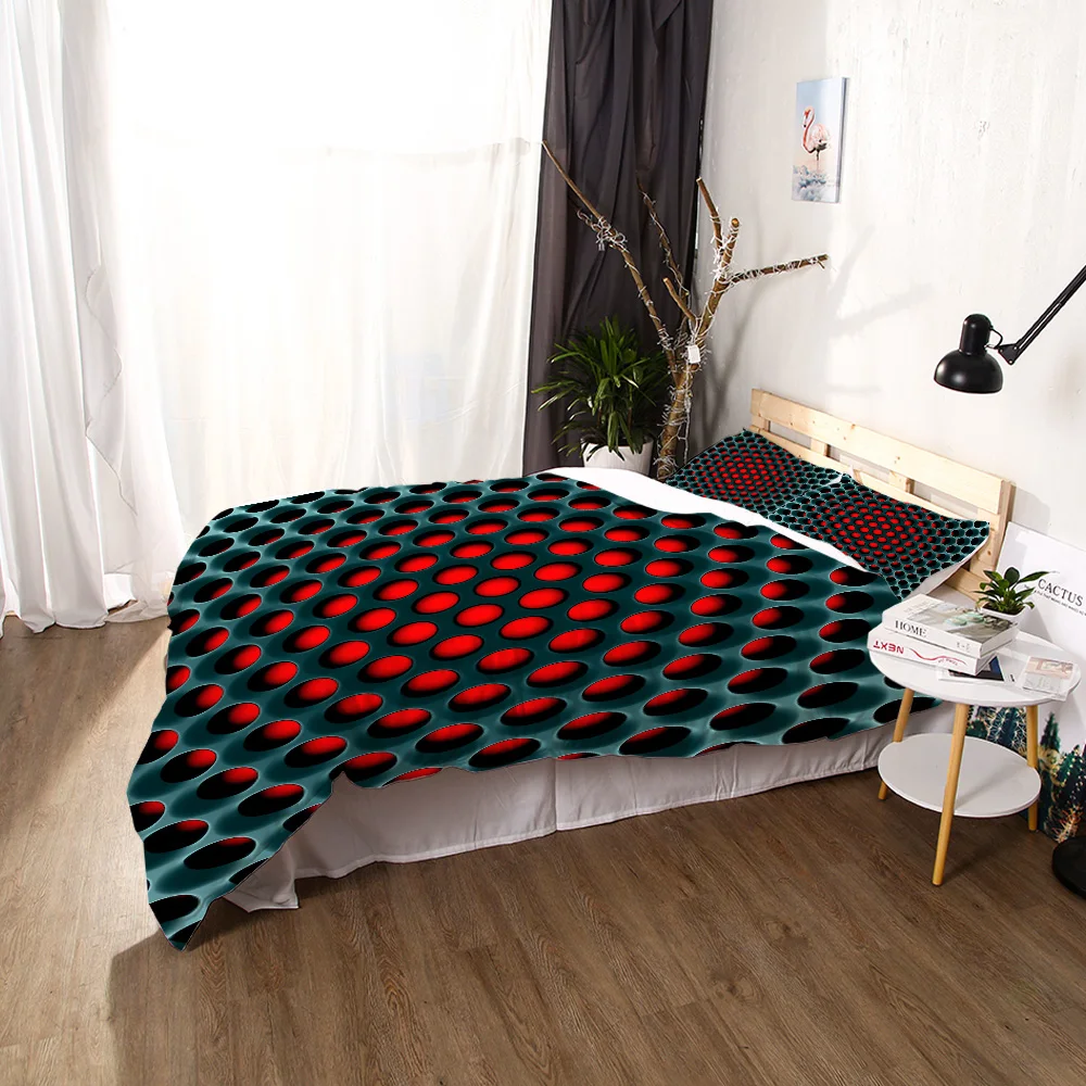 

Miracille 3D Bed Linen Quilt Abstract Bedding Set 3/pce Duvet Cover Art Queen King Size Euro Bedding Printed Satin Pillowcase