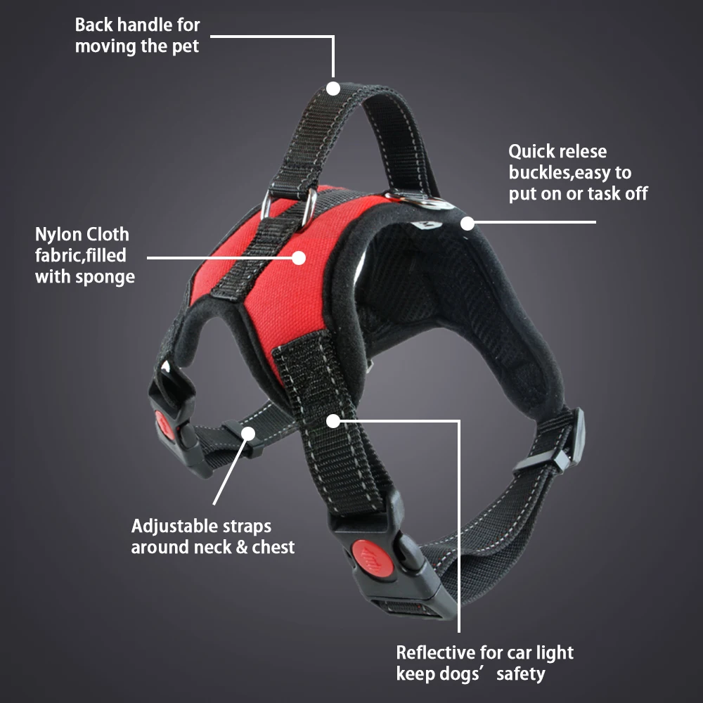 Papipet Всесезонная шлейка для собак регулируемая дышащая сетка легкие домашние