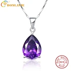 BONLAVIE 13.1Ct 100% Стерлинговое Серебро 925 пробы кулон ожерелье капли воды аметист кулон чистое ожерелье из натурального аметиста ювелирные изделия
