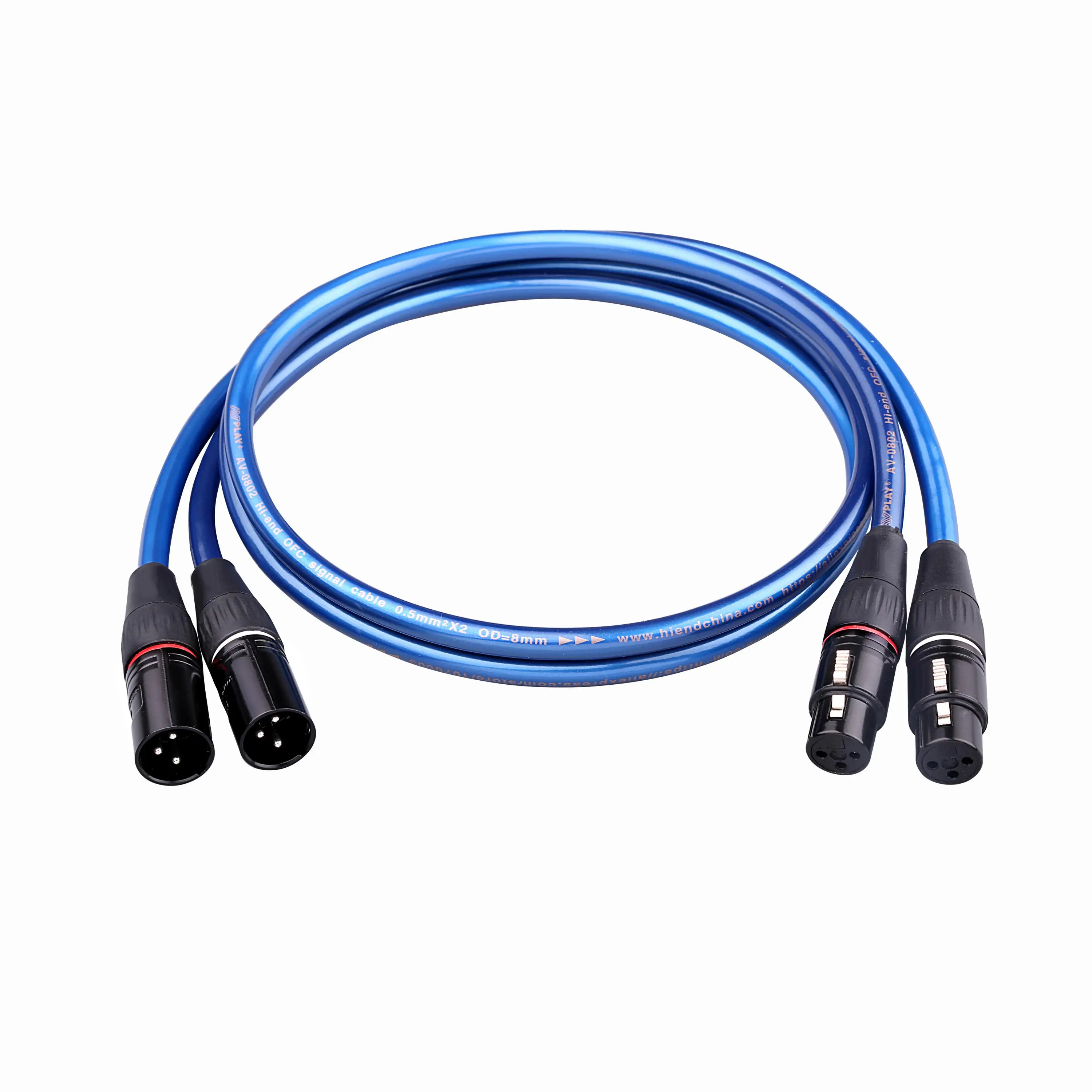 

AVplay AV-0802 HiFi Audiophile Hi-end Quality XLR To XLR Balance CANNON Cable 4N Cooper Core 1m 1.5m 2.0m 3m 4m 5m 6m 7m 8m 9m