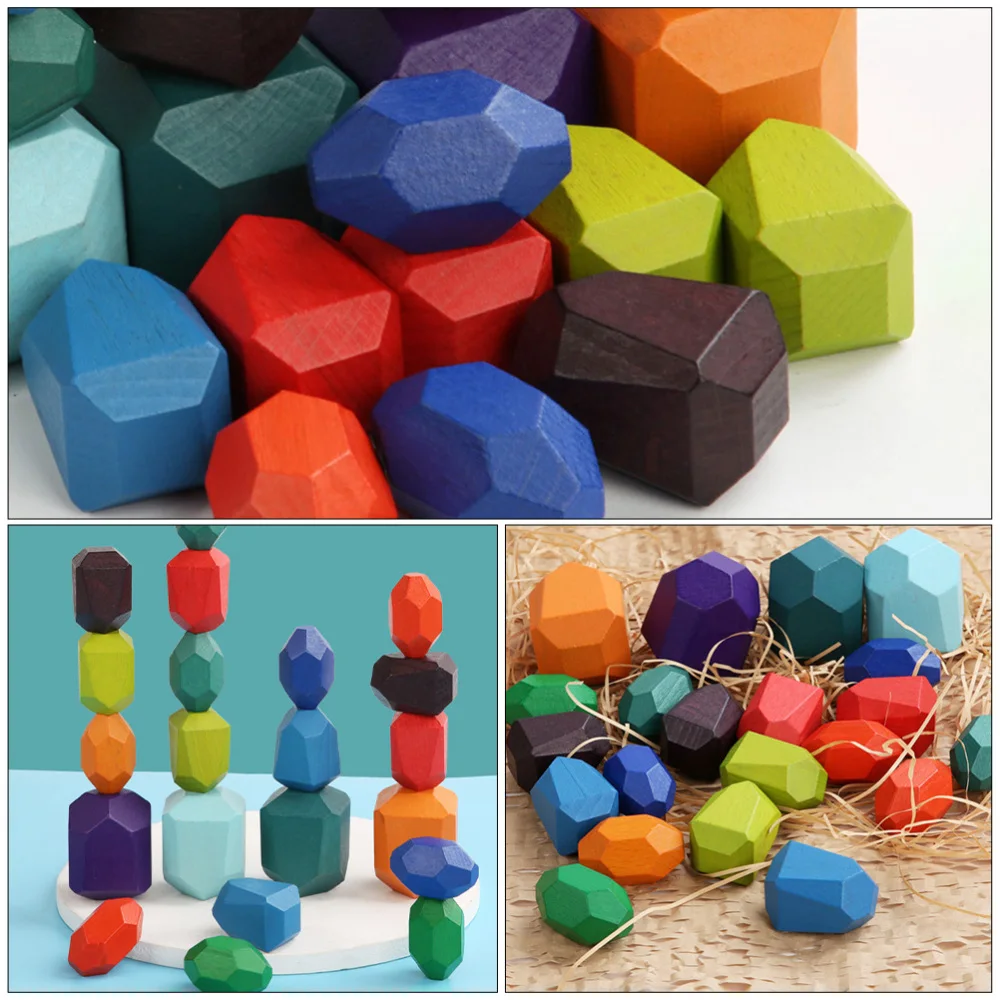

21pcs Wooden Stacking Toys Colorful Blocks Stacking Games Kids Educational Toys