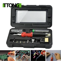 hs 1115k 10 in 1 welding kit blow torch professional butane gas solder iron tools ht1380
