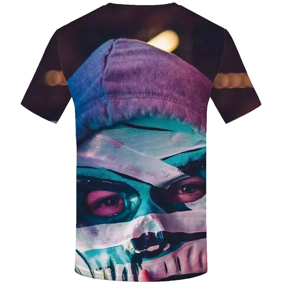 Мужская футболка с объемным черепом белая Повседневная цветами принтом в стиле