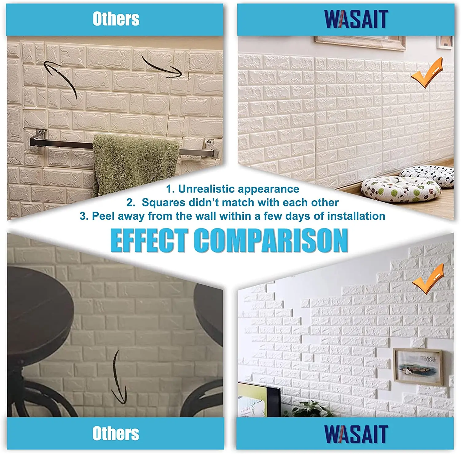 

New Design 3D Wallpaper Wall 3D Wall Panel Bedroom Waterproof Foam Self-Adhesive Panels Room Decor Living