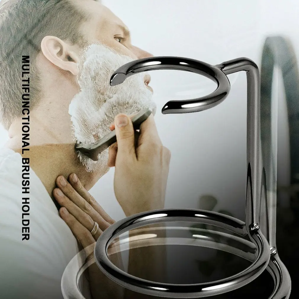 

Single Head Iron Alloy Men's Shaving Brush Holder Razor Storage Rack Razor Holder Hanging Razor Multifunction