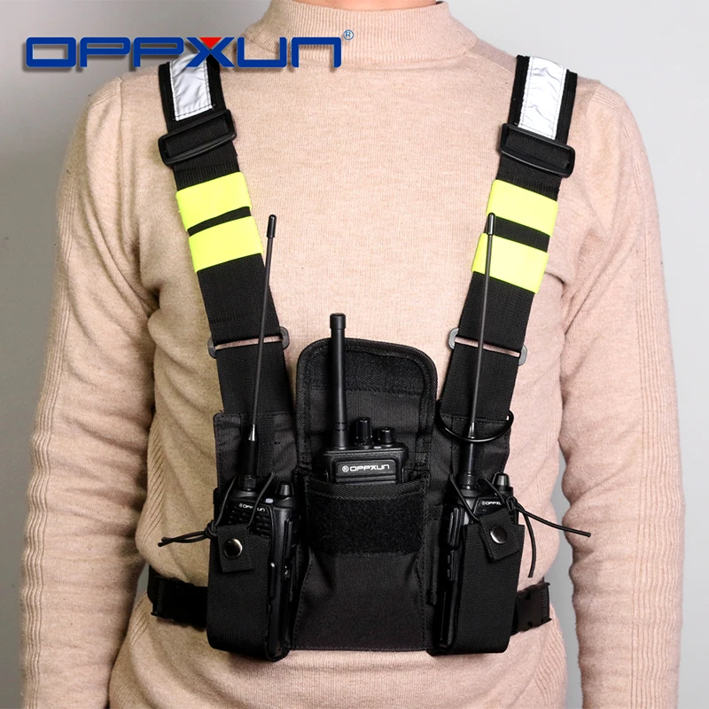 

Зеленая тактическая Передняя сумка для переноски, кобура для Kenwood, Motorola TYT, Baofeng, жилет для рации, нагрудный