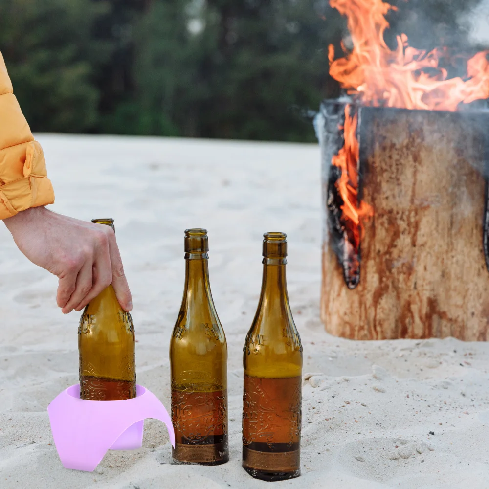 

8Pcs Drink Cup Holders Beach Cup Holders Beach Sand Coasters (Assorted Color)