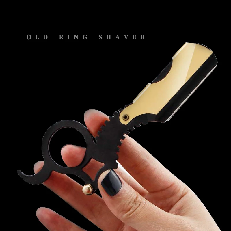 

Straight Edge Barber Thumb Razor Haircut Beard Stainless Steel Blade Holdermanual Depilation Hairdresser Cutter Holder