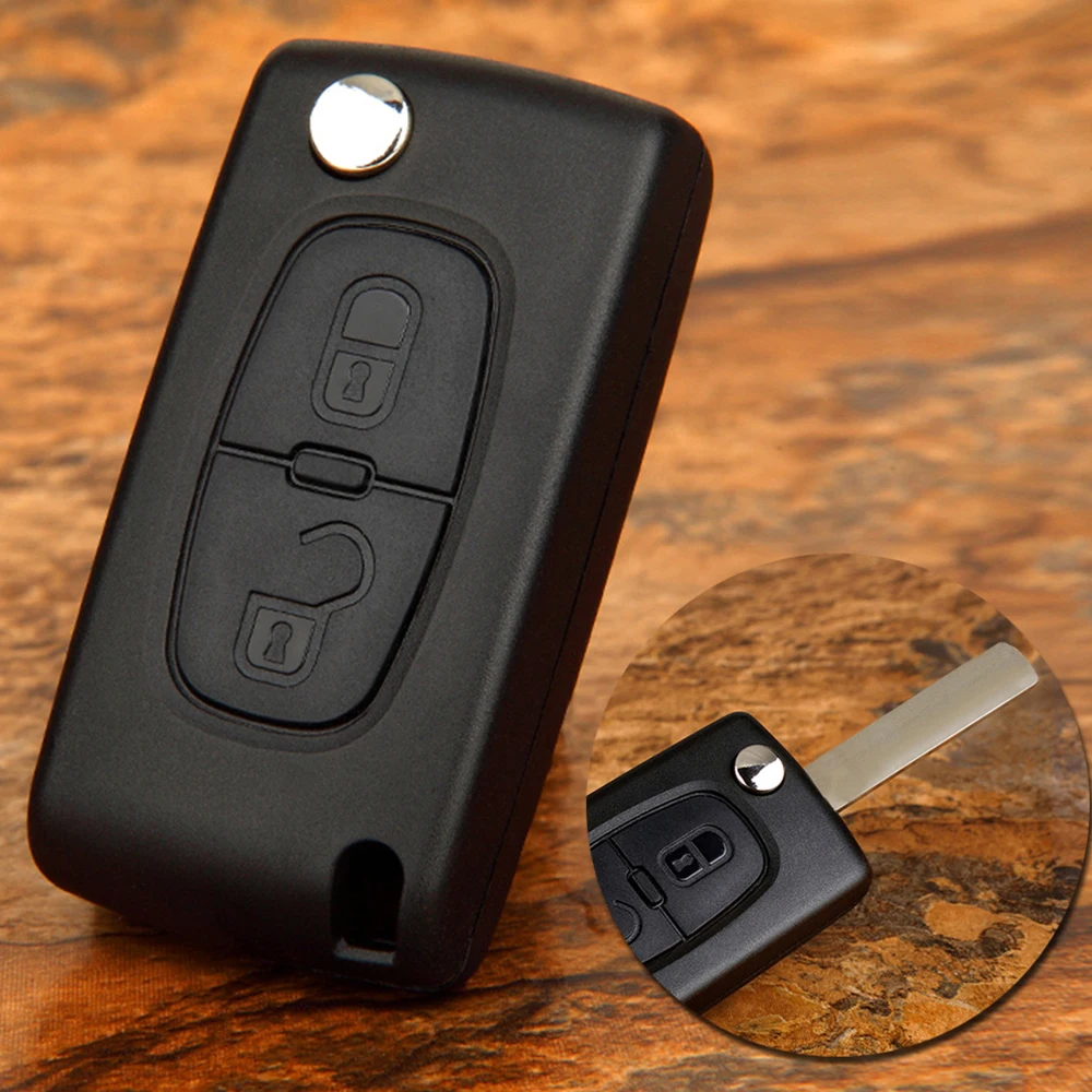 Чехол для автомобильного ключа с 2 кнопками откидной MAZDA 3 5 6 MX5 Сменный Peugeot 307 408 308