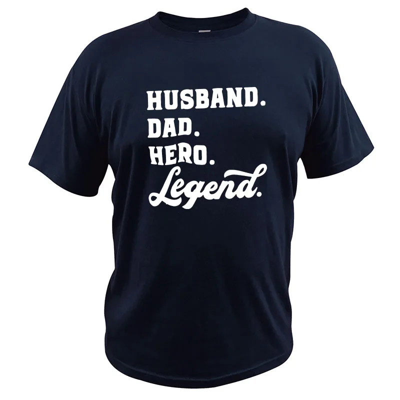 Футболка с надписью муж папа легенда футболка на день отцов 100% хлопок высокое