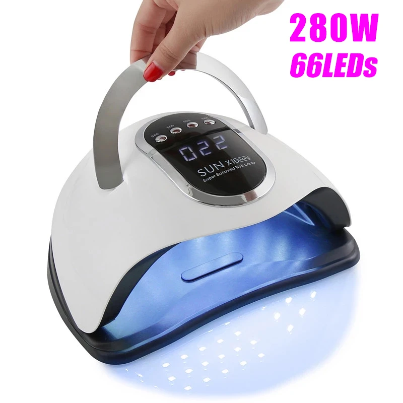 Светодиодсветодиодный УФ-лампа для сушки ногтей 280 Вт 66 светодиодный сушилка