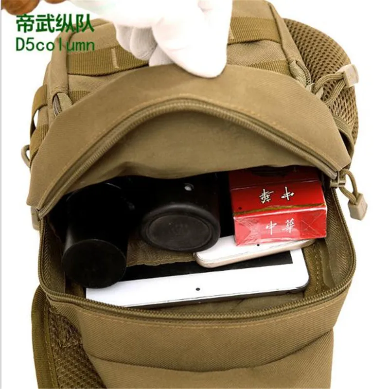 

D5column 1106A Tactical Bag Outdoor Sports Bag Unisex Hiking Camouflage Nylon Chest Bag Military Kettle Bag