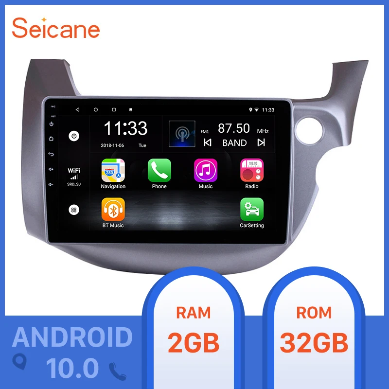 Seicane Android 10 0 автомобильный мультимедийный плеер 1 дюймов GPS головное устройство