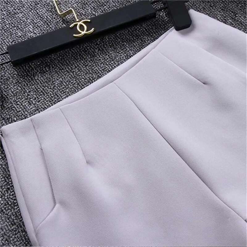 Летние женские шорты с высокой талией повседневные однотонные Костюмные новинка