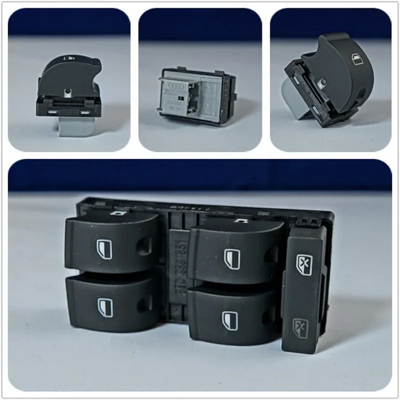 

Polarlander Window Lifting Switch Electric Window Switch 8ED959851 8ED959855 for A/udi A4 B6 B7 Left Front Door Master