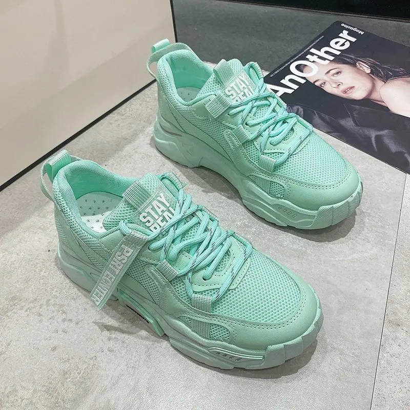 

2020 new Women Sneakers platform Shoes Summer Vulcanize Shoes Basket Femme Lace Up Trainers Ladies Lightweight Tenis Feminino