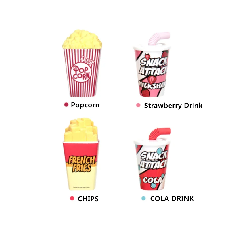 Новое поступление резиновый ластик в виде попкорна школьный для канцелярских