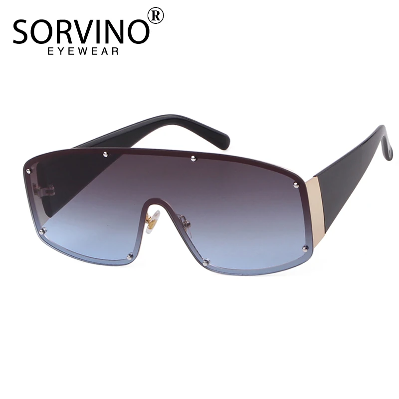Мужские и женские солнцезащитные очки SORVINO в стиле ретро с козырьком большие