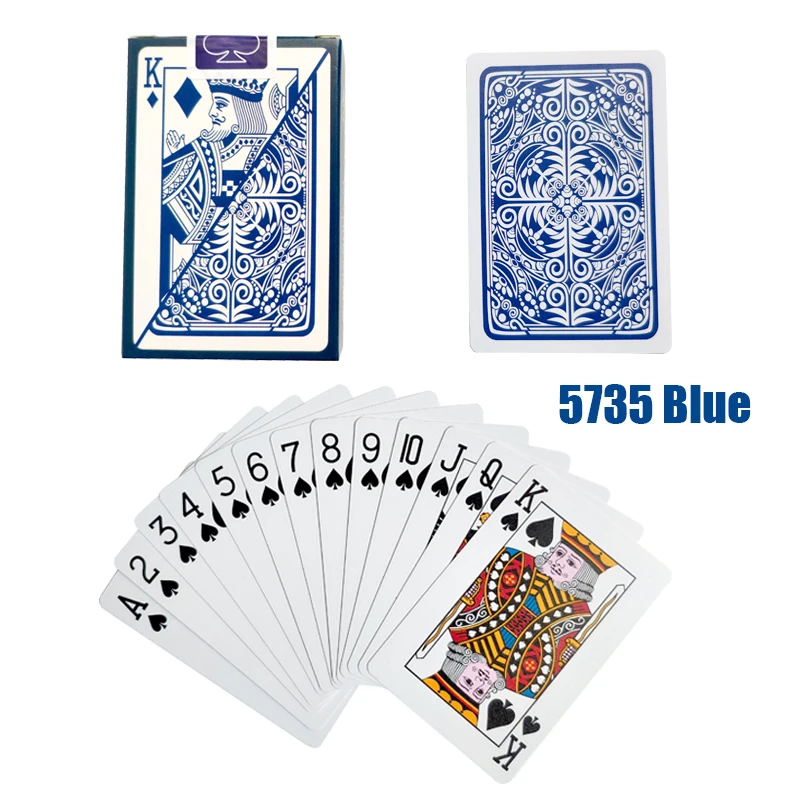 5735 BLUE Шаблон Baccarat пластиковые водонепроницаемые игральные карты игры техасский холдем покер карты; настольные игры 58*88 мм карты - Цвет: 5735 BLUE