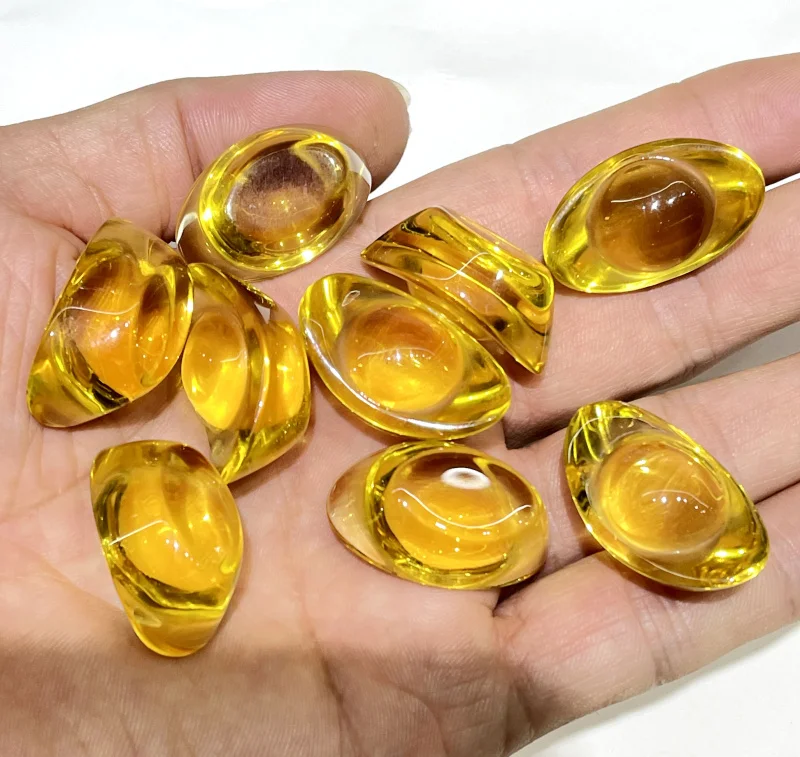 Оптовая продажа 10 шт./лот глянцевый цитрин слитки искусственные китайские