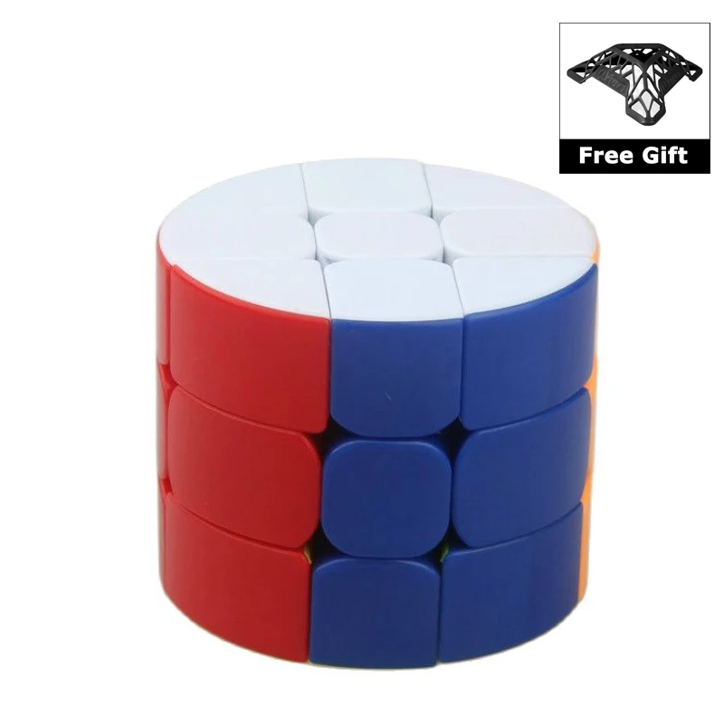

CubeTwist Cylinder 3x3x3 Magic Cube Stickerless Puzzle Cubing Educational Toys with Bracket
