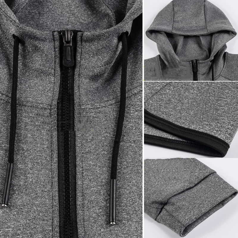 

Men Brand Hoodies Gym Sport Running Training Fitness Quick Dry Sweatshirt Outdoor Sportswear Male Hooded Jacket Hoodie Jacket